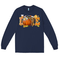 Navy love nurse fall Long Sleeve Tee - texasbilliewilder