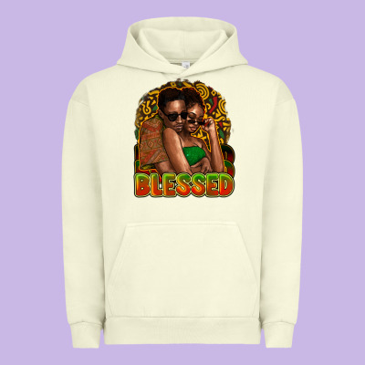 Black Couple Blessed Urban Hoodie Designed By Nancycooperartshop
