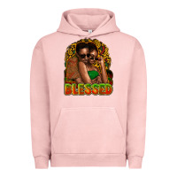 Pigment Salmon black couple blessed Urban Hoodie - NancyCooperArtShop