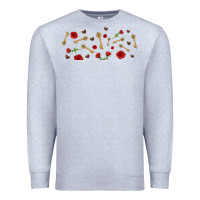 Heather Grey rosses and keys Premium Sweatshirt - AdoDesignShop
