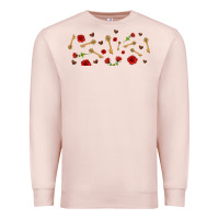 Pale Pink rosses and keys Premium Sweatshirt - AdoDesignShop