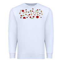 White rosses and keys Premium Sweatshirt - AdoDesignShop