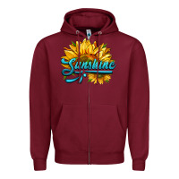 Burgundy sunshine Zipper Hoodie - HRA Design Shop