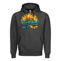 Charcoal Heather sunshine Zipper Hoodie - HRA Design Shop