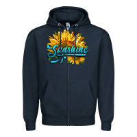 Navy sunshine Zipper Hoodie - HRA Design Shop