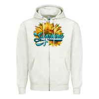 Oatmeal Heather sunshine Zipper Hoodie - HRA Design Shop
