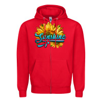 Red sunshine Zipper Hoodie - HRA Design Shop