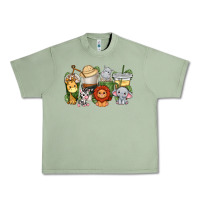 Oil Green cute baby safari animals coffee cups Urban Heavy Tee - texasbilliewilder