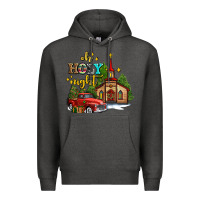 Charcoal Heather the church  holy night western truck Premium Hoodie - AdoDesignShop