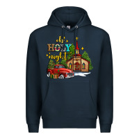 Navy the church  holy night western truck Premium Hoodie - AdoDesignShop