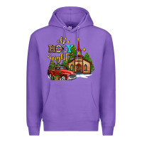 Purple the church  holy night western truck Premium Hoodie - AdoDesignShop