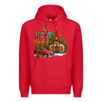 Red the church  holy night western truck Premium Hoodie - AdoDesignShop