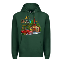 Sports Green the church  holy night western truck Premium Hoodie - AdoDesignShop