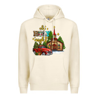 Tofu the church  holy night western truck Premium Hoodie - AdoDesignShop