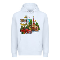 White the church  holy night western truck Premium Hoodie - AdoDesignShop