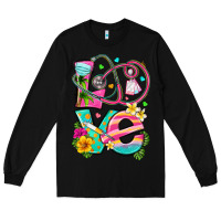 Black love summer nurse Long Sleeve Tee - texasbilliewilder