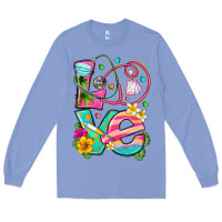 Colony Blue love summer nurse Long Sleeve Tee - texasbilliewilder