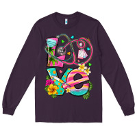 Plum love summer nurse Long Sleeve Tee - texasbilliewilder
