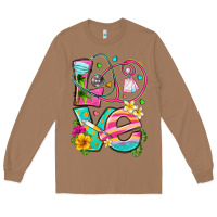 Toasted Coconut love summer nurse Long Sleeve Tee - texasbilliewilder