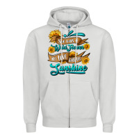Dove Grey she was a wild flower in love with the sunshine Zipper Hoodie - HRA Design Shop