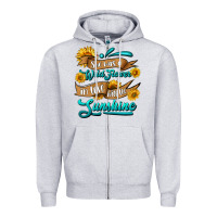 Heather Grey she was a wild flower in love with the sunshine Zipper Hoodie - HRA Design Shop
