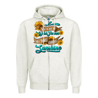 Oatmeal Heather she was a wild flower in love with the sunshine Zipper Hoodie - HRA Design Shop