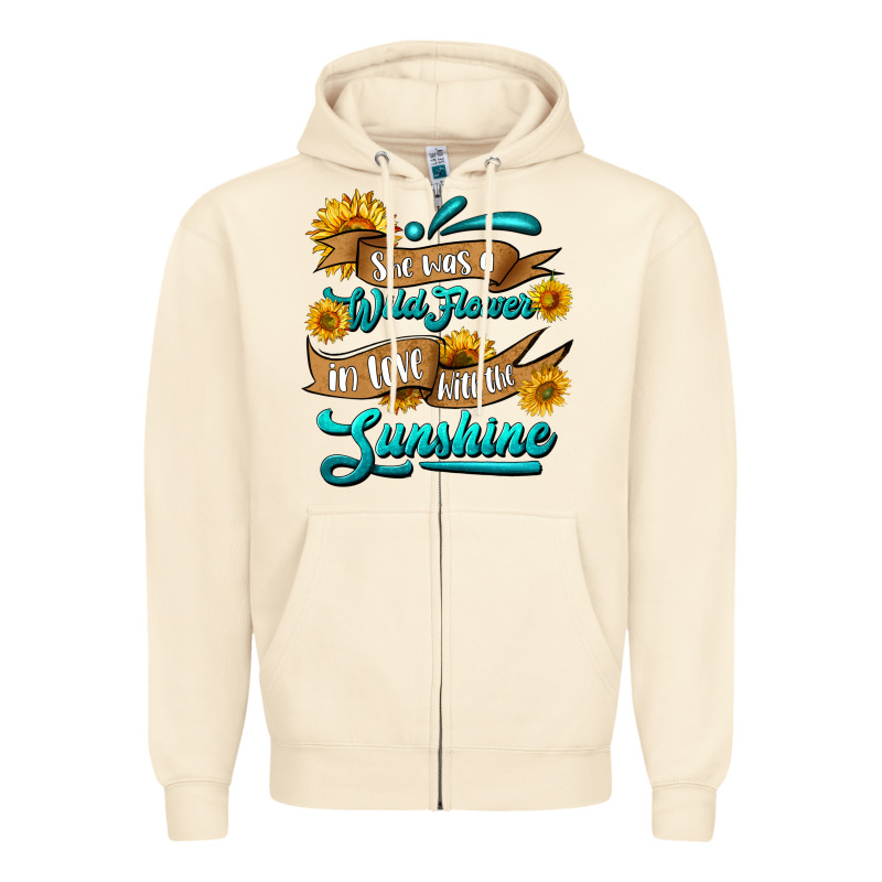 She Was A Wild Flower In Love With The Sunshine Zipper Hoodie by HRA Design Shop | Teevron