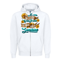 White she was a wild flower in love with the sunshine Zipper Hoodie - HRA Design Shop
