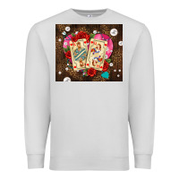 Dove Grey playing cards and pearls Premium Sweatshirt - AdoDesignShop