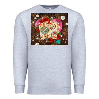 Heather Grey playing cards and pearls Premium Sweatshirt - AdoDesignShop