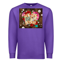 Purple playing cards and pearls Premium Sweatshirt - AdoDesignShop