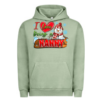 Pigment Oil Green i love being a nanny Urban Hoodie - MaliasSmallBusiness