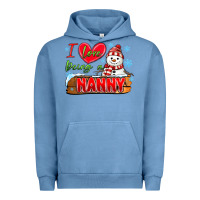 Pigment Pebble Blue i love being a nanny Urban Hoodie - MaliasSmallBusiness