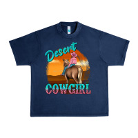 Navy desert cowgirl Urban Heavy Tee - texasbilliewilder