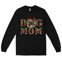 Black christmas pug mom Long Sleeve Tee - RanaPortraitStore