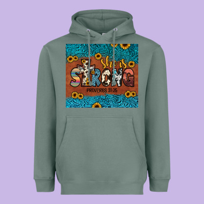 She Is Strong Heavyweight Hoodie Designed By Jahusdesignshop