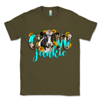 Army Green cow junkie Classic Tee - Zillion Design Studio
