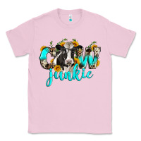 Bubblegum Pink cow junkie Classic Tee - Zillion Design Studio