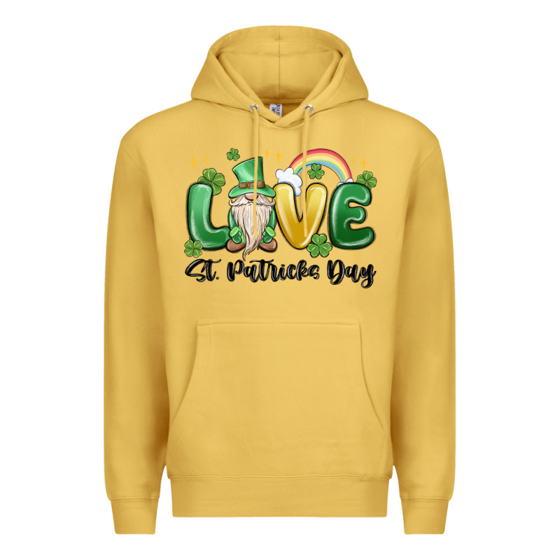 Love St. Patricks Day Gnome Premium Hoodie by MaliasSmallBusiness | Teevron