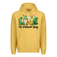 Antique Gold love st. patricks day gnome Premium Hoodie - MaliasSmallBusiness
