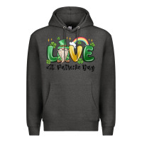 Charcoal Heather love st. patricks day gnome Premium Hoodie - MaliasSmallBusiness