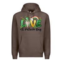 Coffee love st. patricks day gnome Premium Hoodie - MaliasSmallBusiness