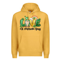 Mustard love st. patricks day gnome Premium Hoodie - MaliasSmallBusiness