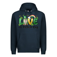 Navy love st. patricks day gnome Premium Hoodie - MaliasSmallBusiness
