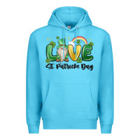 Ocean Blue love st. patricks day gnome Premium Hoodie - MaliasSmallBusiness