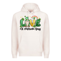 Pale Pink love st. patricks day gnome Premium Hoodie - MaliasSmallBusiness