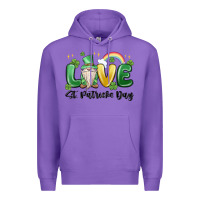 Purple love st. patricks day gnome Premium Hoodie - MaliasSmallBusiness