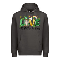 Smoke love st. patricks day gnome Premium Hoodie - MaliasSmallBusiness