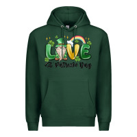 Sports Green love st. patricks day gnome Premium Hoodie - MaliasSmallBusiness