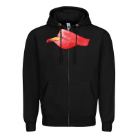 Black red softball visor fa element Zipper Hoodie - FaDigitalArtStudio